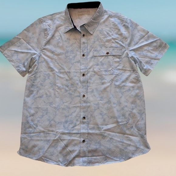 Avalanche Outdoor Supply Co Mens BLUE Button Down Short Sleeve NEW Large - Picture 1 of 9